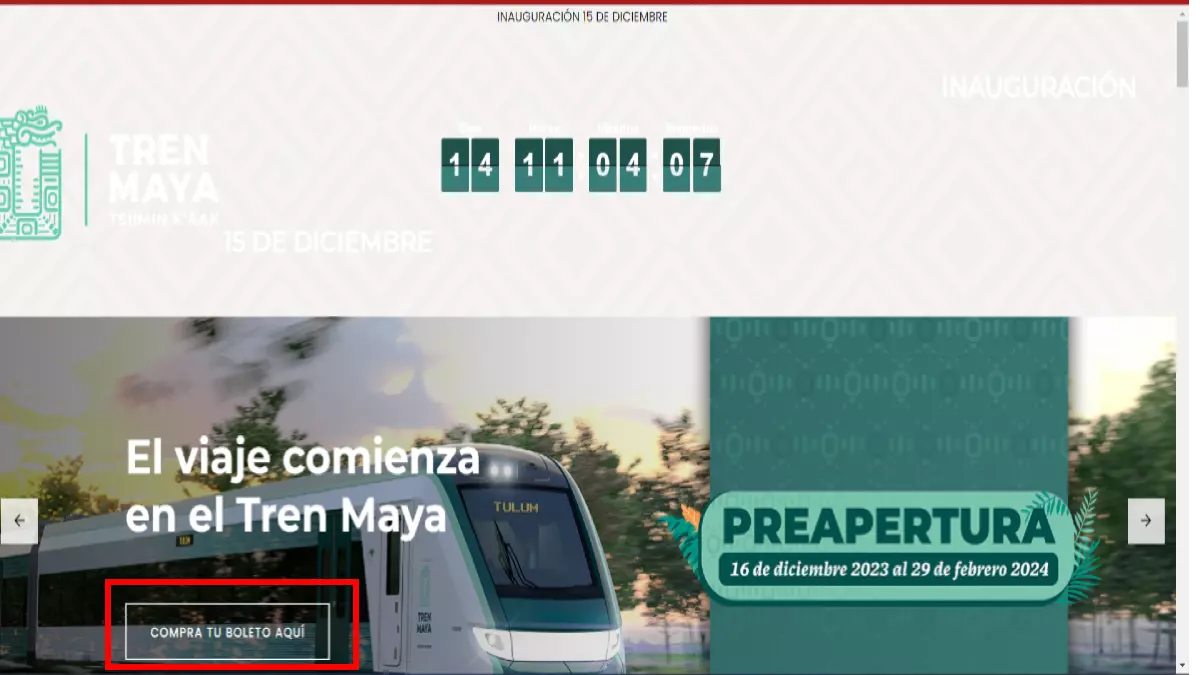 Ticket Sales for the Mayan Train Started Today